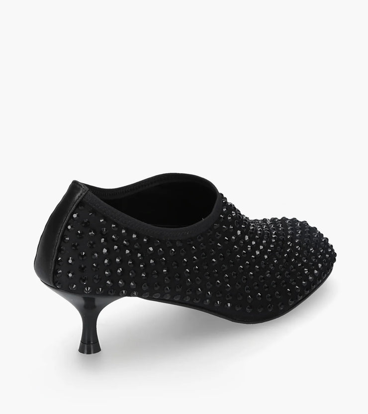 Scarpa strass nero su nero