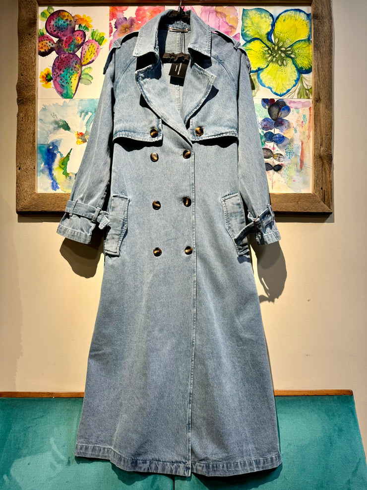 Trench denim chiaro