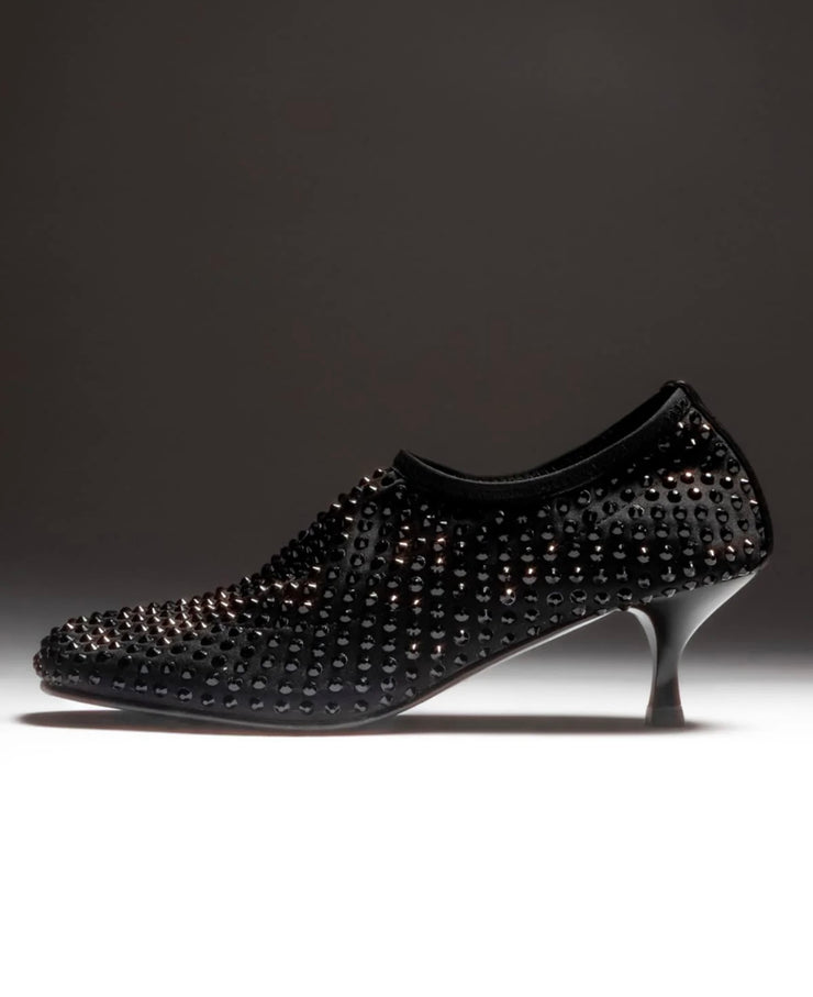 Scarpa strass nero su nero