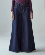JEANS FARFALLA WIDE LEG DENIM STRETCH shaft