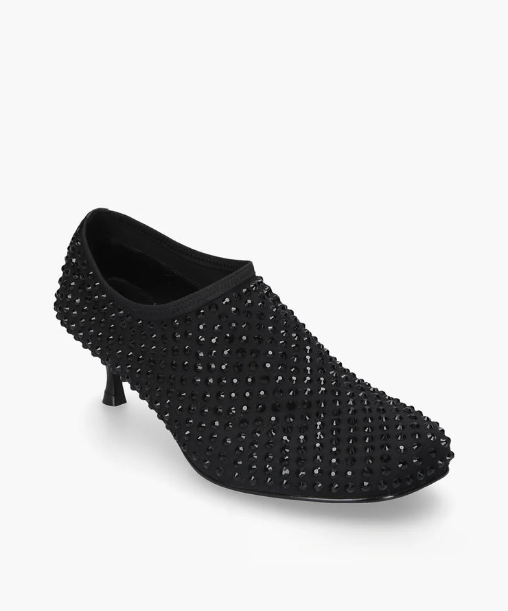 Scarpa strass nero su nero