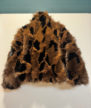 Giacca ecofur marrone e nera