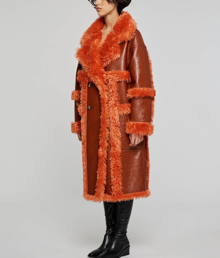 CAPPOTTO LUNGO REVERSIBILE ARANCIONE OOF WEAR