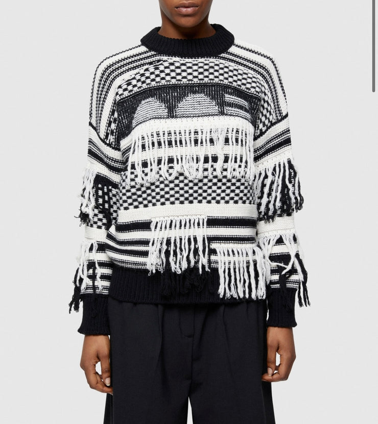 Maglia frange nero oof wear