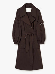 TRENCH IN NYLON - FONDENTE