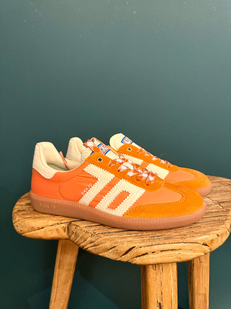 Sneakers suede Orange milk croc