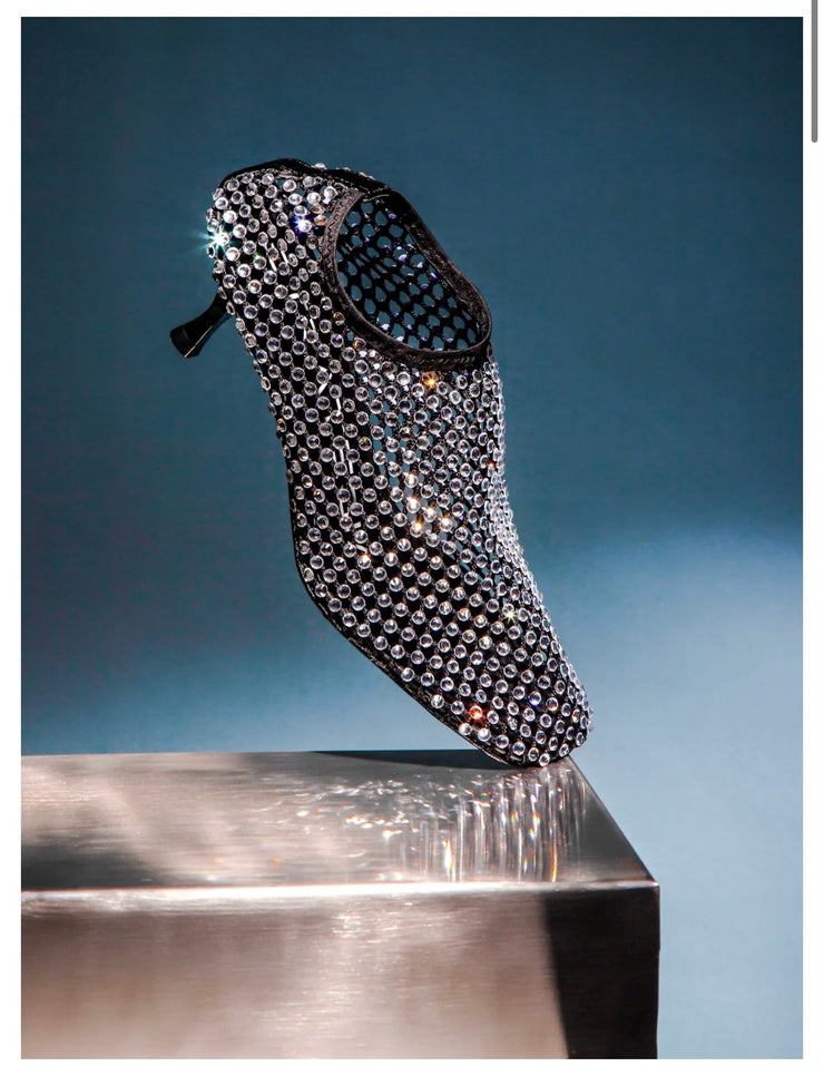 Jewels Scarpa Nera Cry All Over Strass