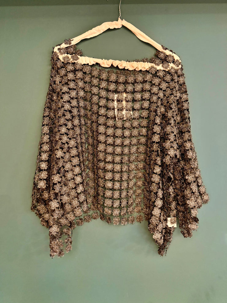Blusa chic laminata argento