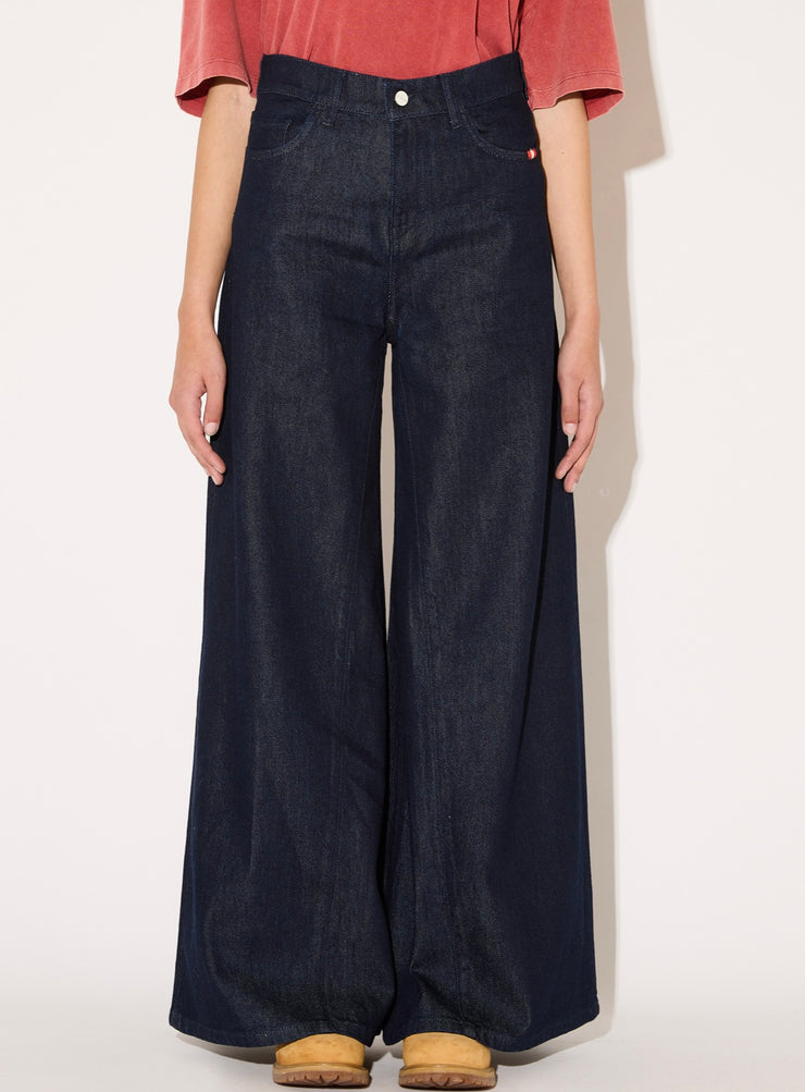 Jeans super flare scuro