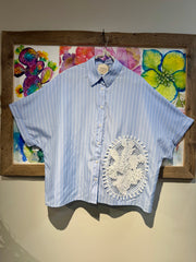 Camicia righe pizzo
