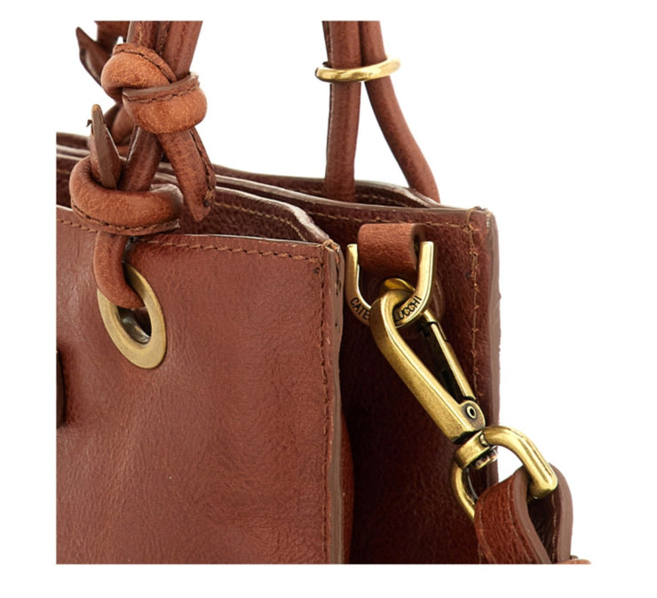 Borsa mini shopper marrone