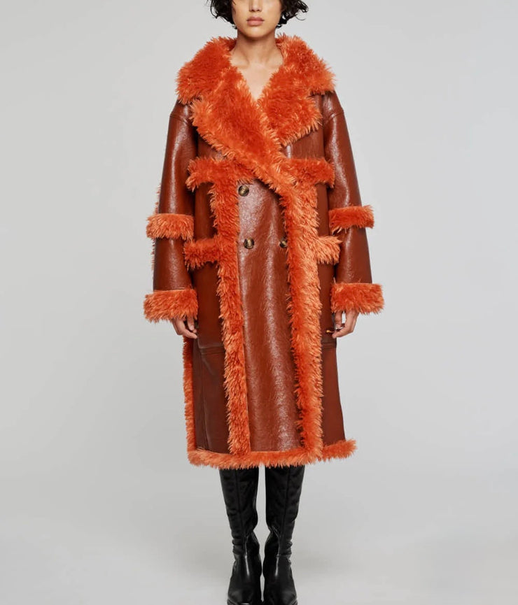 CAPPOTTO LUNGO REVERSIBILE ARANCIONE OOF WEAR