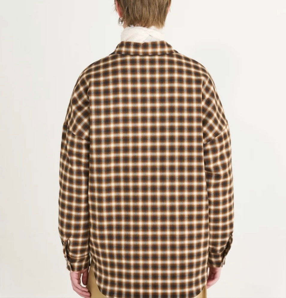 Camicia Chandra Padded Micro Check Brown – Shaft