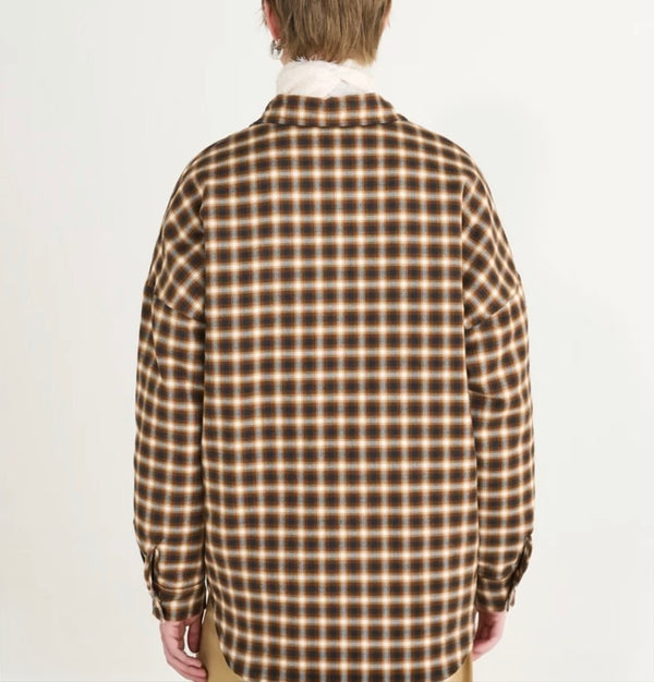 Camicia Chandra Padded Micro Check Brown – Shaft