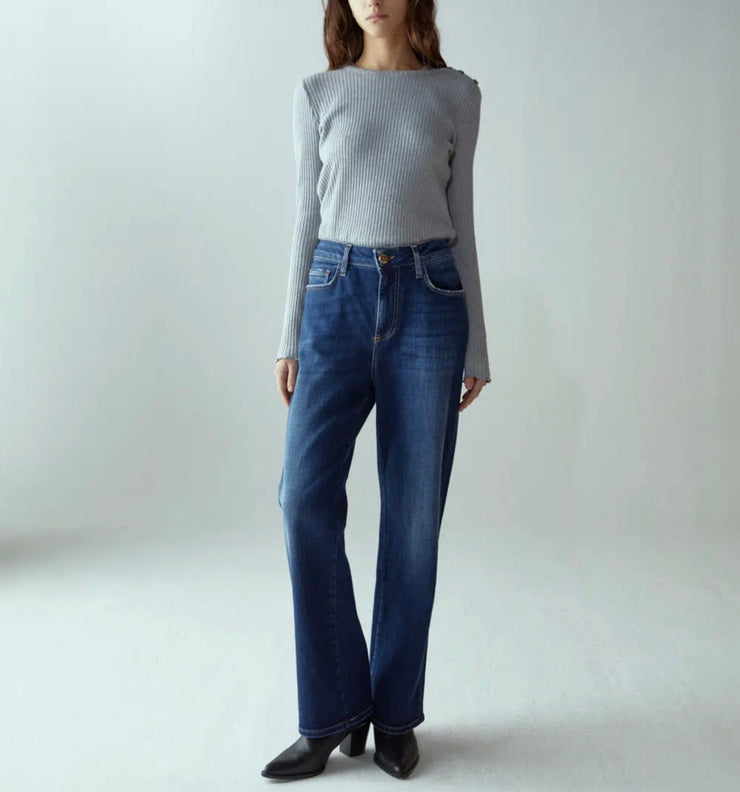 Jeans Sophie loose organic denim shaft chiaro