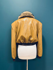Bomber ecopelle senape