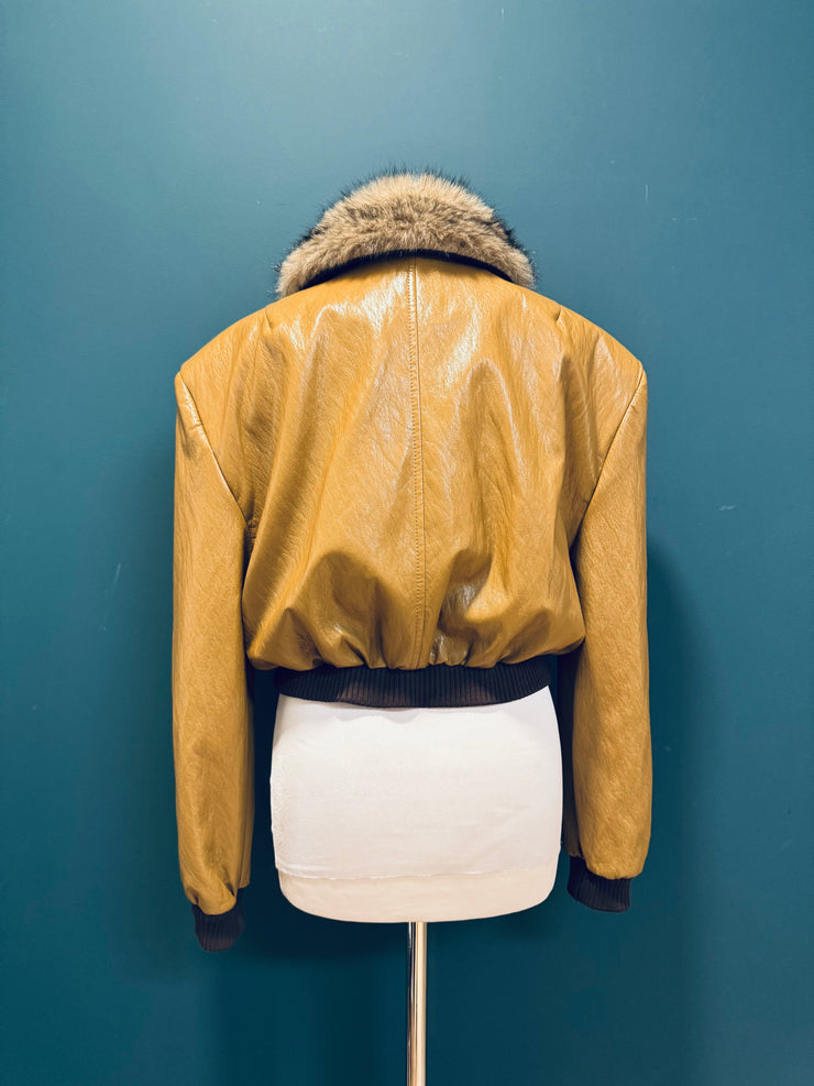 Bomber ecopelle senape