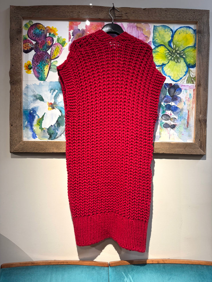 Gilet maglia rosso
