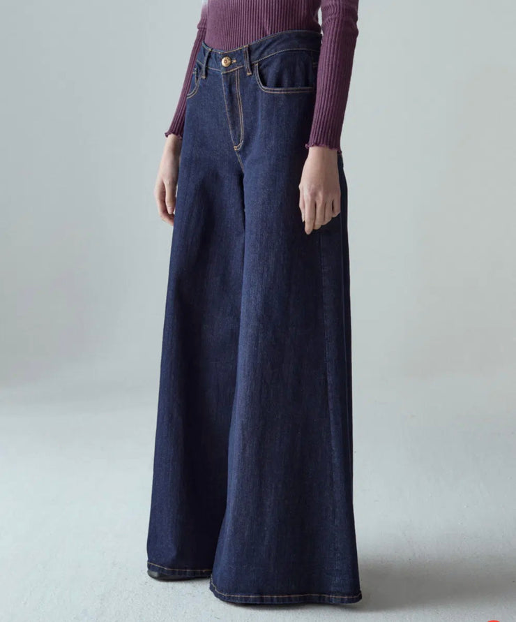 JEANS FARFALLA WIDE LEG DENIM STRETCH shaft