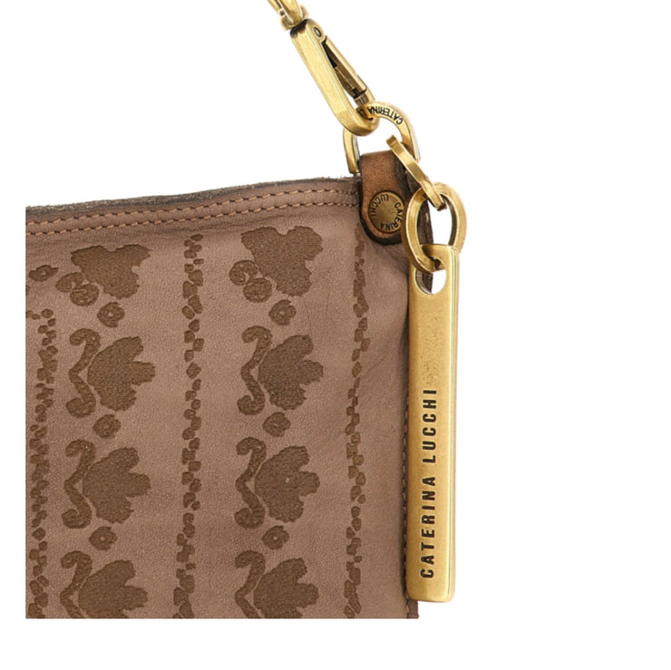 Pochette laserata taupe