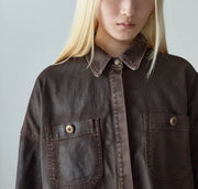 CAMICIA CHANDRA OVER DRILL STRETCH shaft