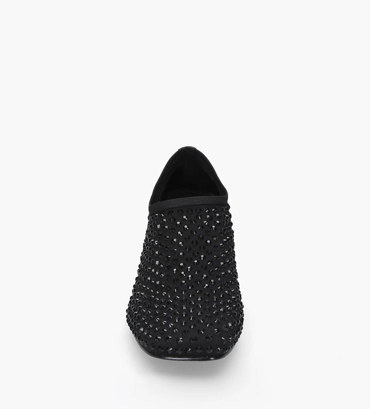 Scarpa strass nero su nero