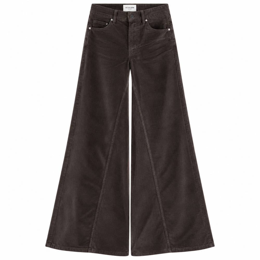 Pantalone EOS in velluto mille righe – Tortora GOD SAVE DENIM