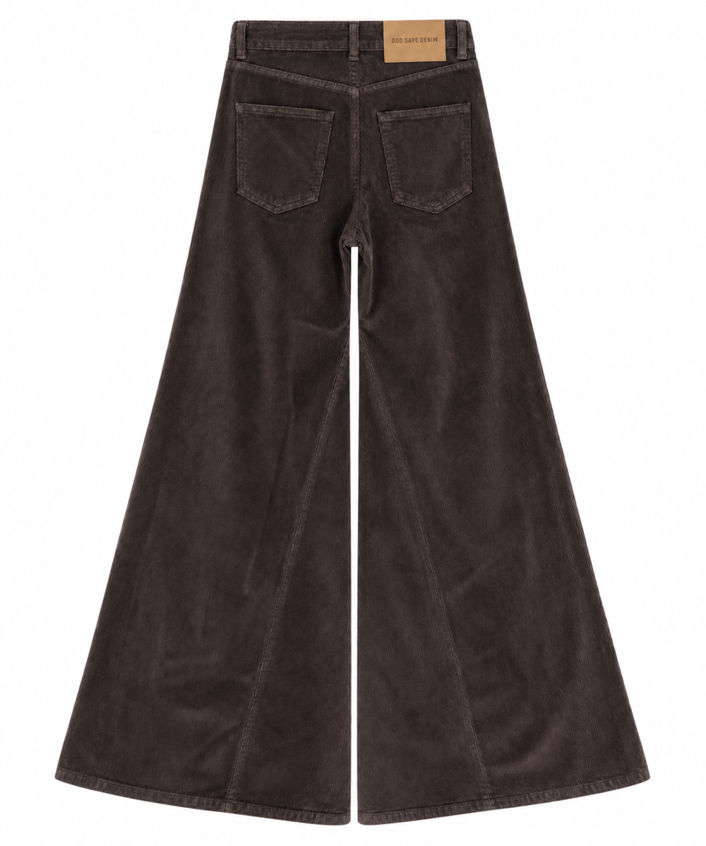 Pantalone EOS in velluto mille righe – Tortora GOD SAVE DENIM