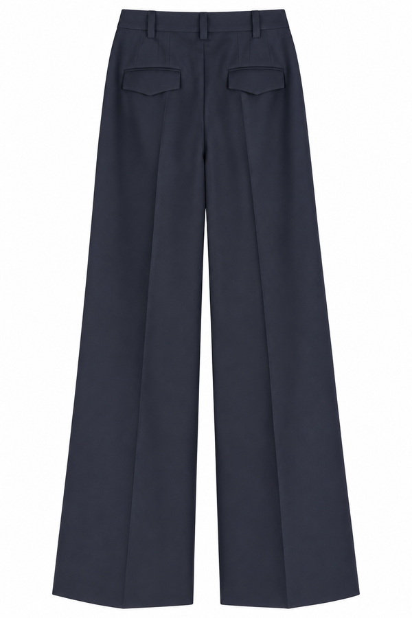 Pantalone palazzo sartoriale blu – Made in Italy