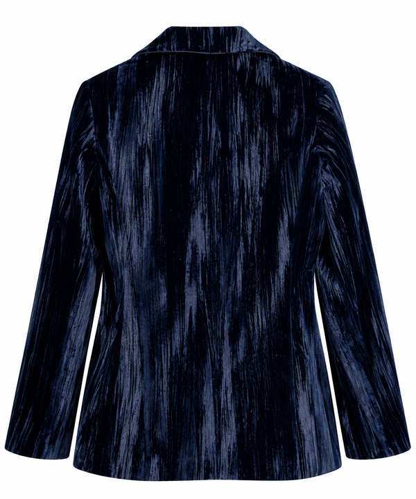 Blazer sartoriale in velluto blu