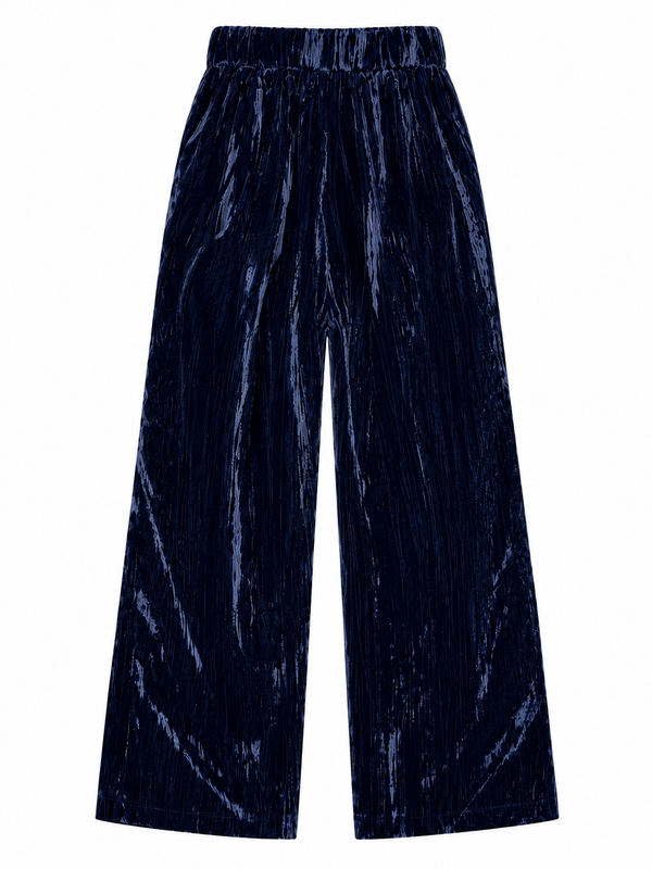 Pantalone sartoriale in velluto blu