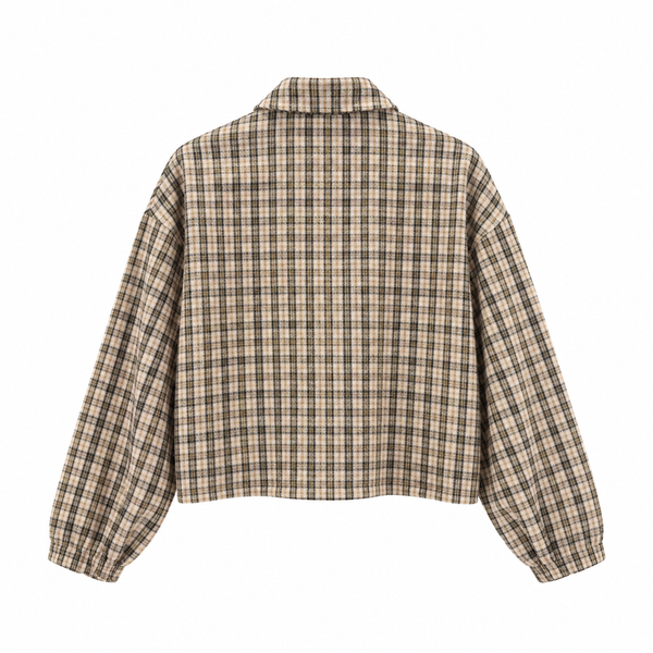 CAMICIA CROP MICRO CHECK SHAFT