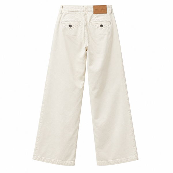 Pantalone chino panna noir and bleu