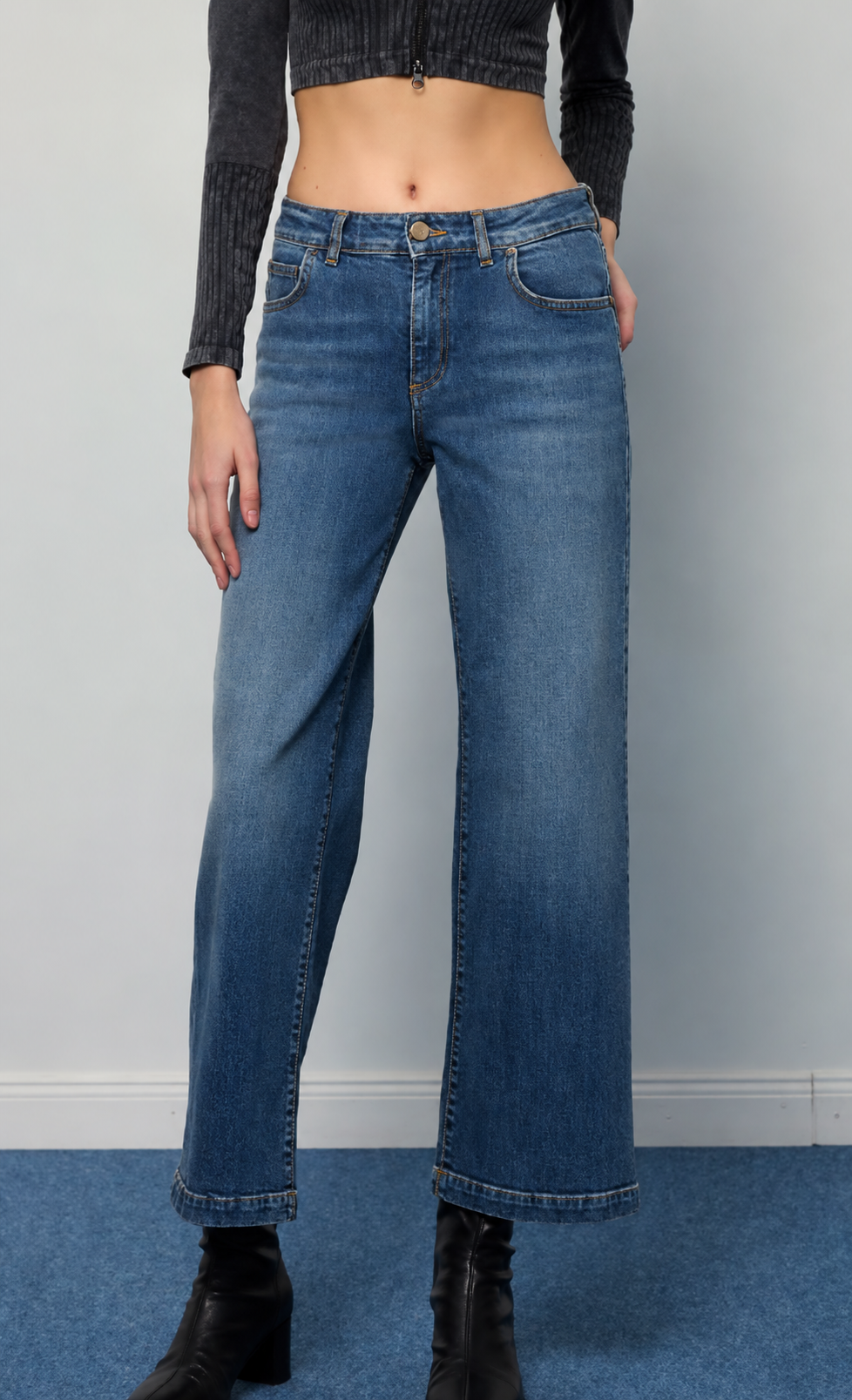 Jeans Denise – Noir and Bleu