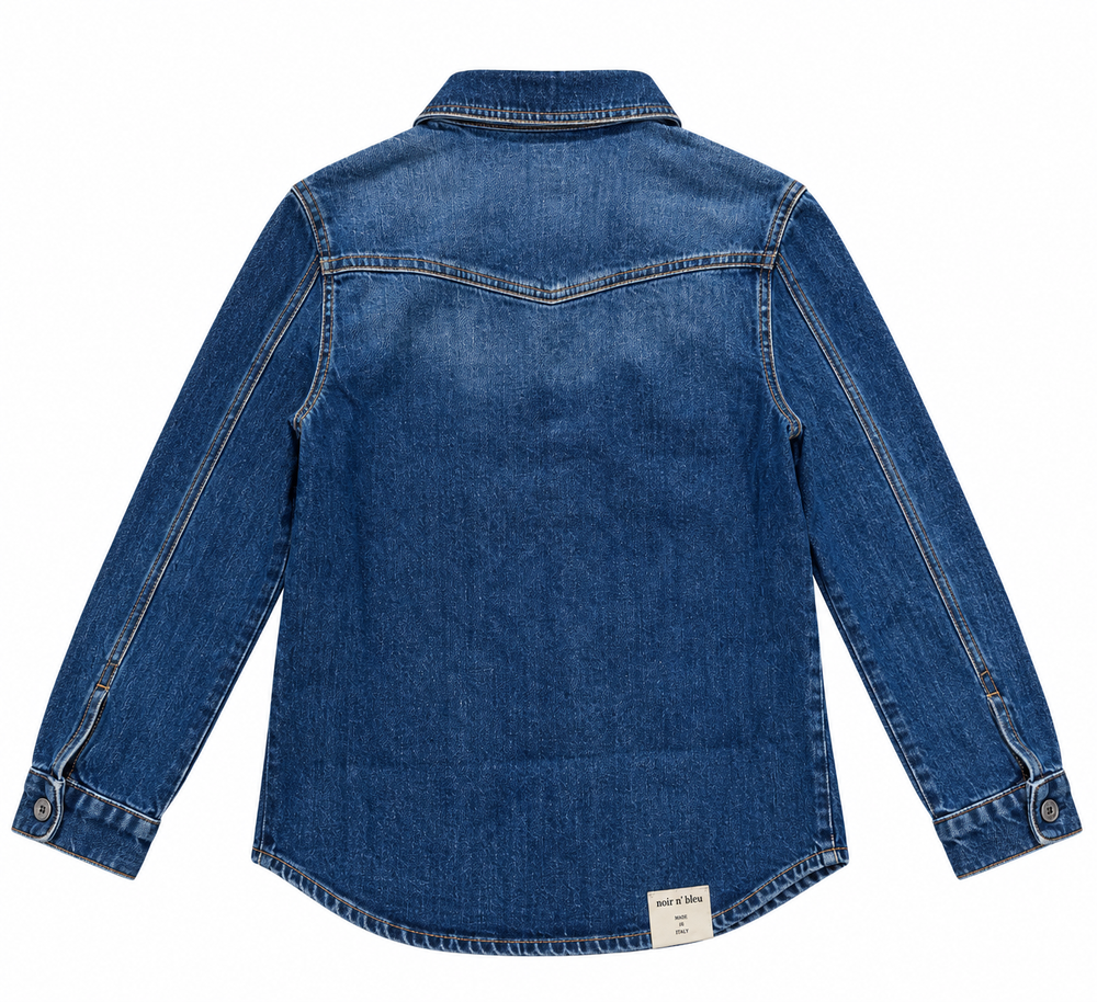 Camicia denim western – Noir and Bleu