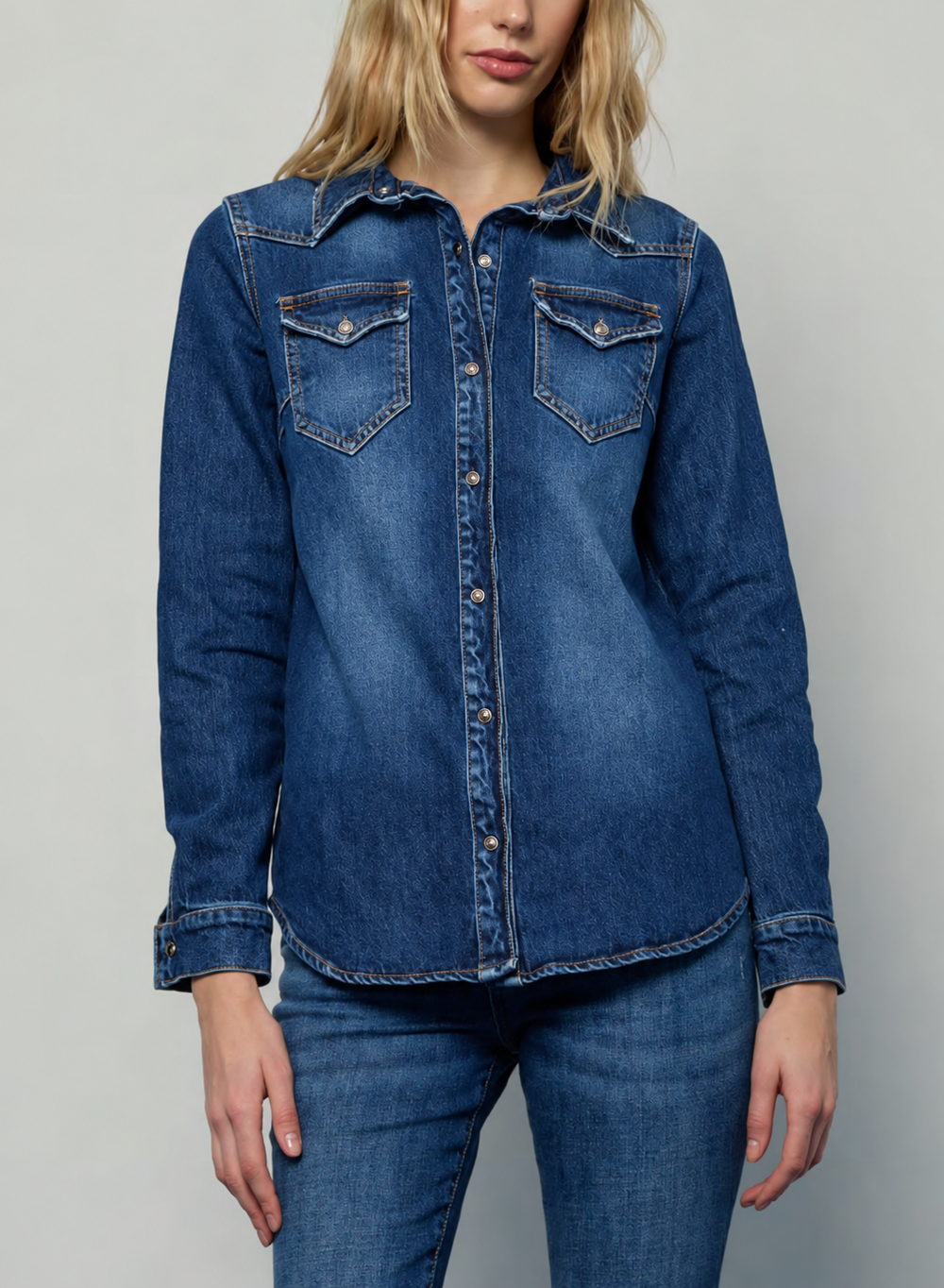 Camicia denim western – Noir and Bleu