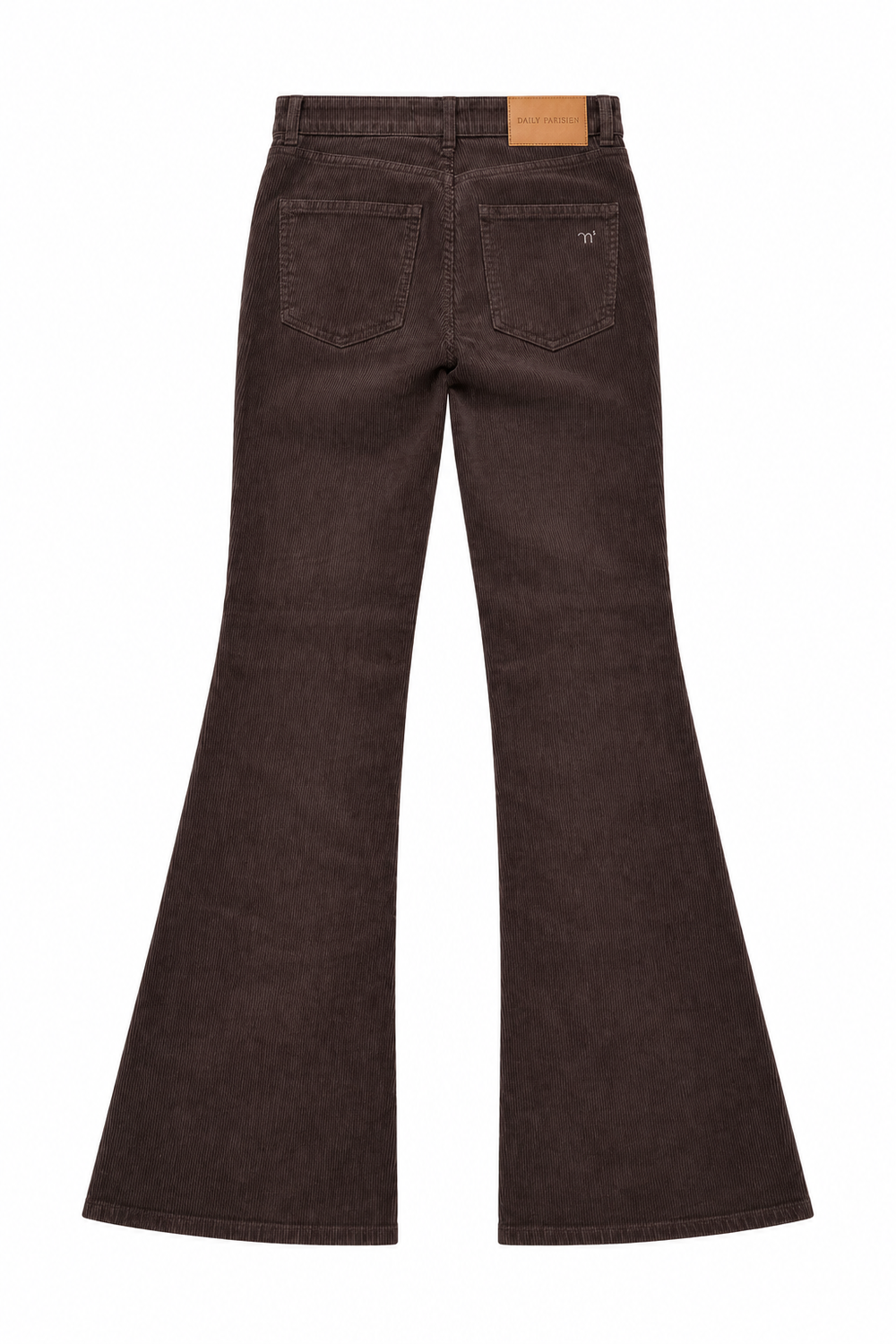 Pantalone zampa Celine velluto chocolate noir and bleu