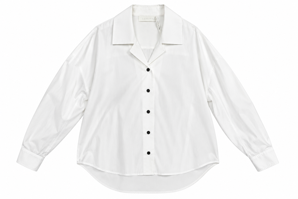 Camicia bianca in cotone – Lumina