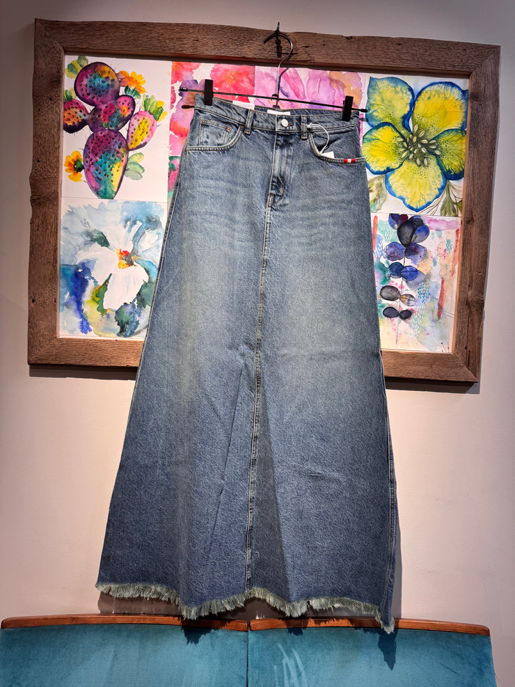 Gonna jeans lunga