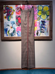 Pantalone Windsor check banda laterale