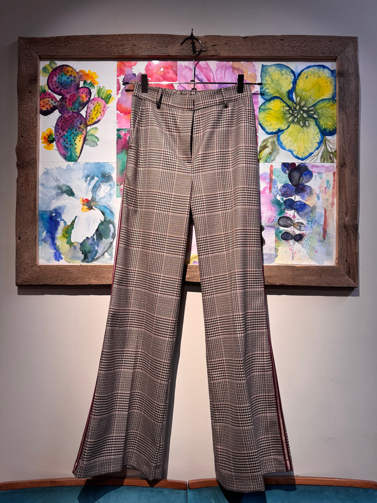 Pantalone Windsor check banda laterale