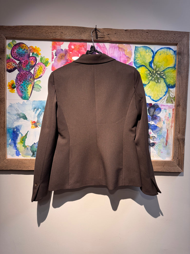 Giacca blazer 1 bottone marrone