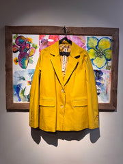 Giacca blazer senape mousse