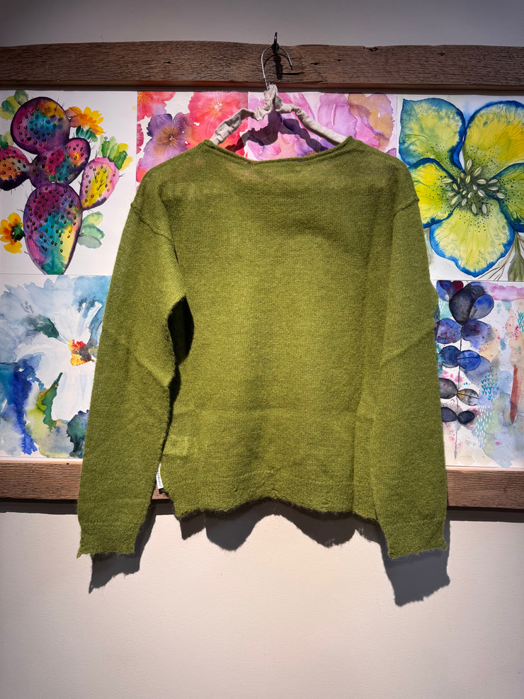 Maglia girocollo verde noumeno