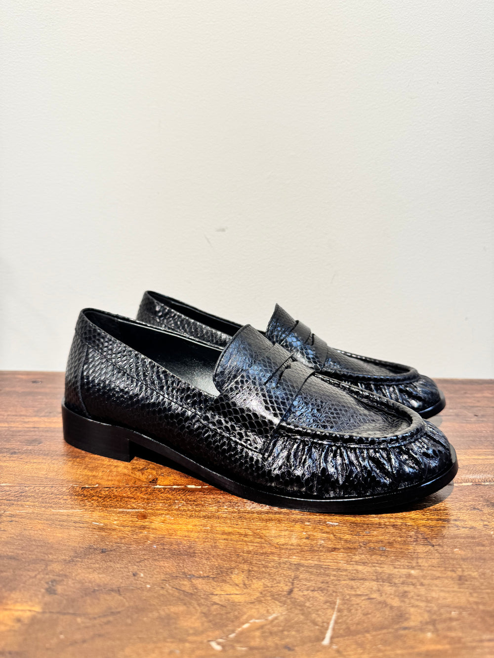 Mocassino pitone nero