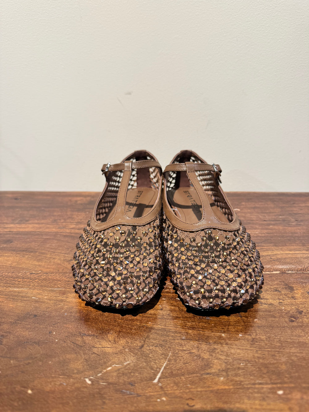 Ballerina strass  a “t” cacao STRATEGIA