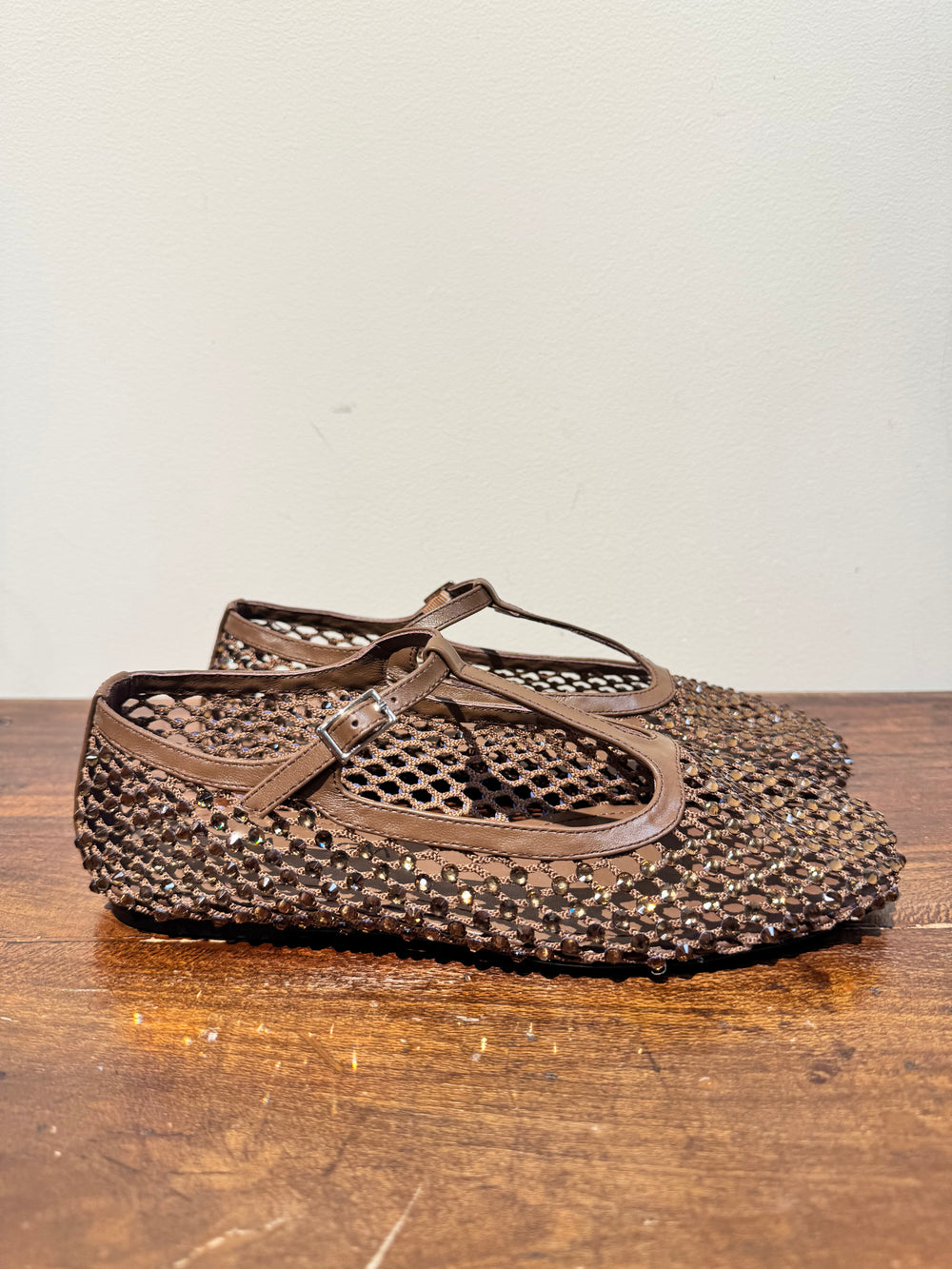 Ballerina strass  a “t” cacao STRATEGIA