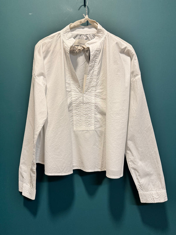 Blusa cotone bianco (+) people