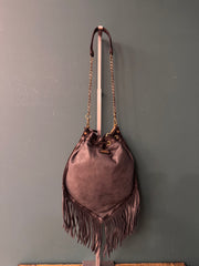 Borsa nera monospalla frange Caterina LucchiIl
