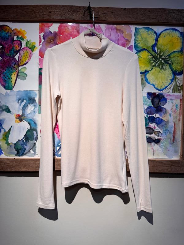 Maglia lupetto basica panna